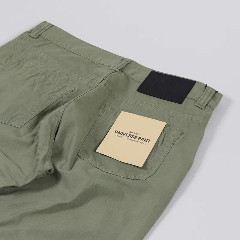 Edwin Universe Cropped Pant Military Green-6