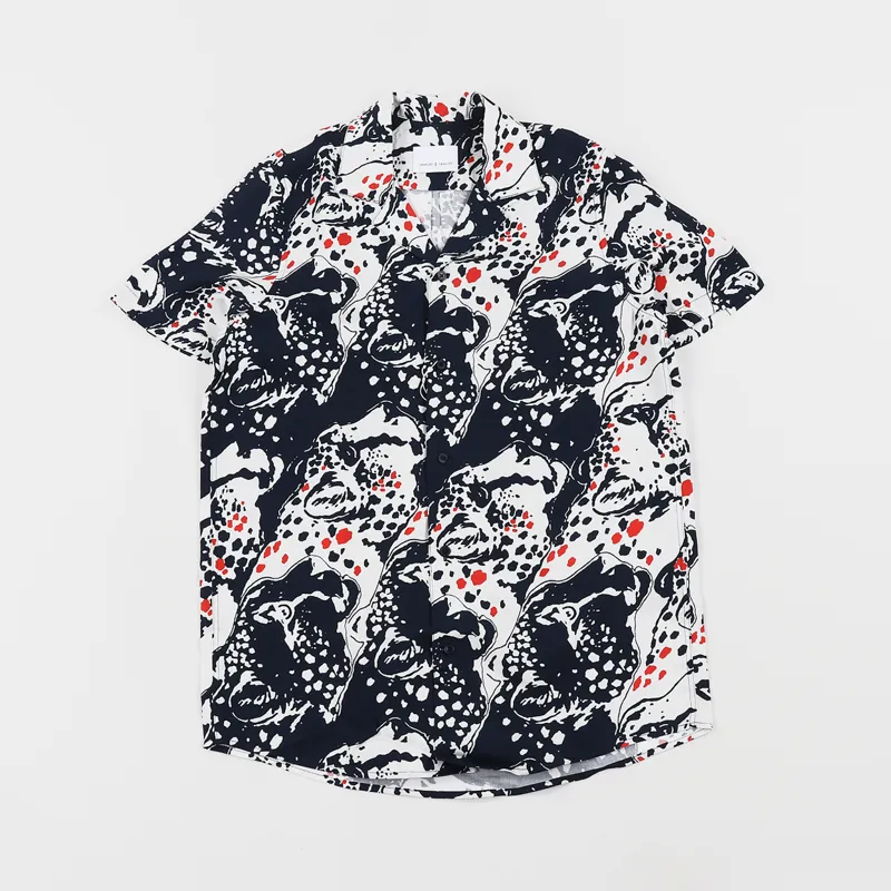 Samsøe And Samsøe Einar SX Shirt AOP Blue Panthera