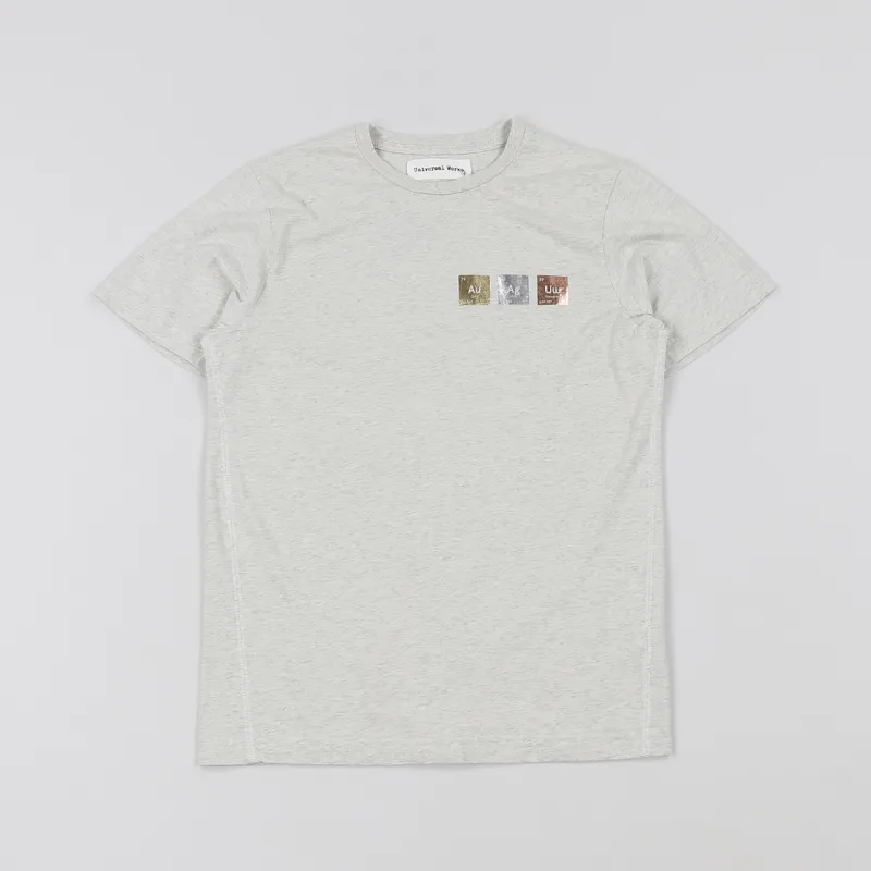 Universal Works Element Print T Shirt Sand Marl-1