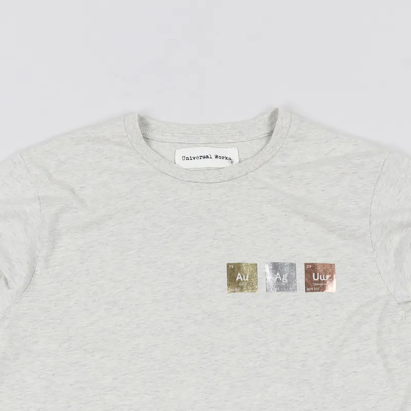 Universal Works Element Print T Shirt Sand Marl-2