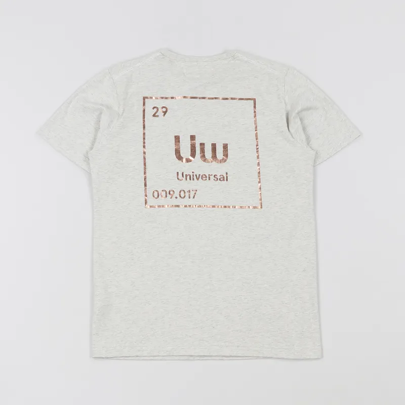 Universal Works Element Print T Shirt Sand Marl
