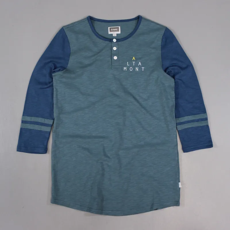 Altamont Elint Henley Raglan T Shirt Blue