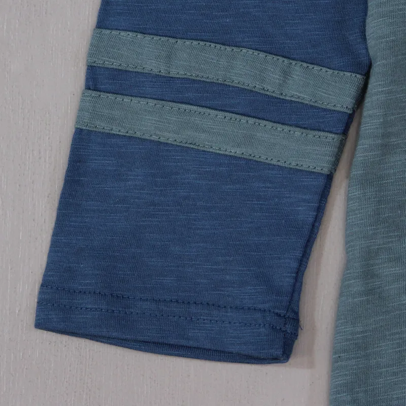 Altamont Elint Henley Raglan T Shirt Blue-3