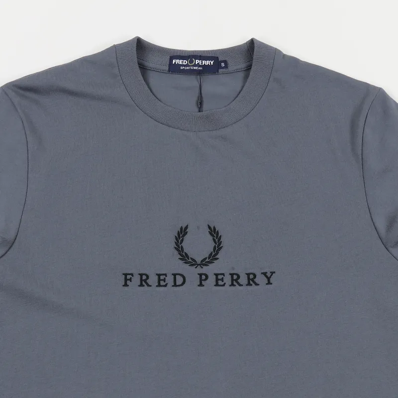 Fred Perry Embroidered T Shirt Lead-1