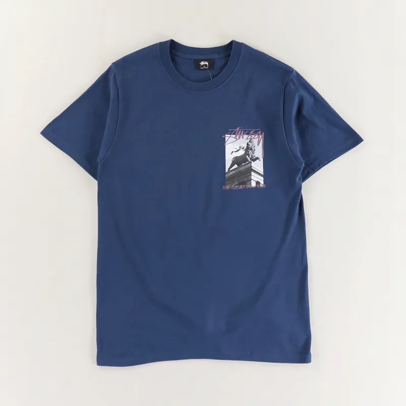 Stussy Emperor T Shirt Navy-1