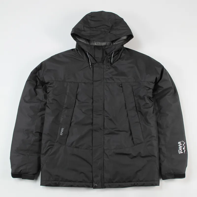 Manastash Mens Ep200 Primaloft Zip Parka Insulated Jacket Black