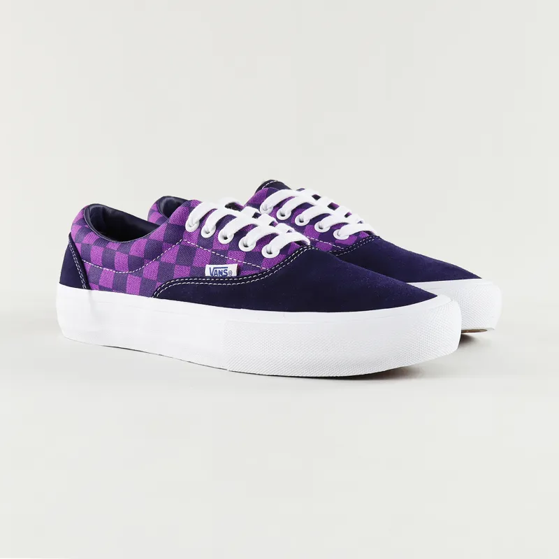 Vans x Baker Era Pro Kader Shoes Purple Checkerboard-3