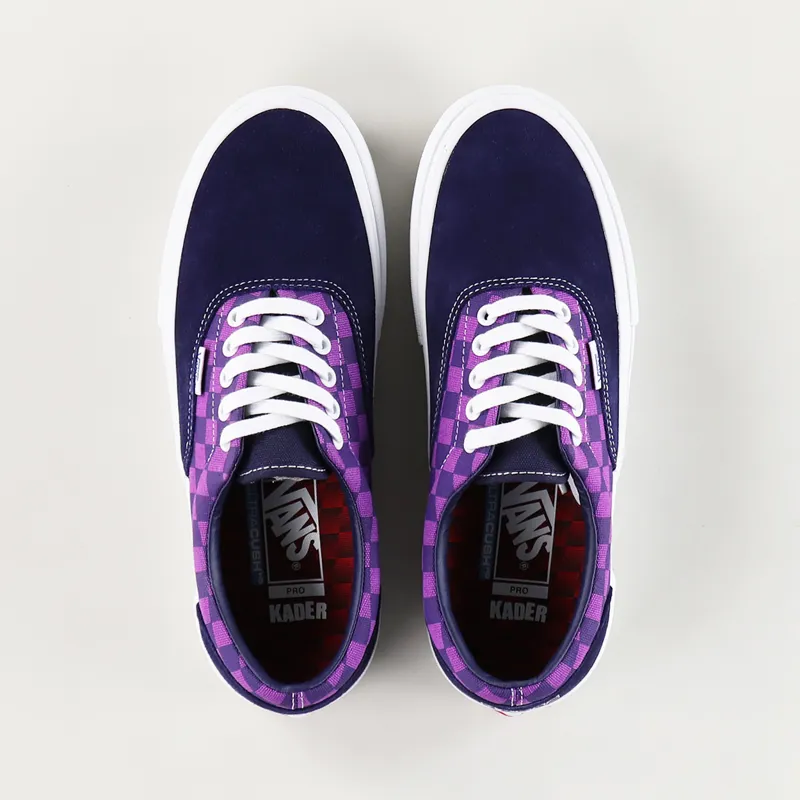 Vans x Baker Era Pro Kader Shoes Purple Checkerboard-7