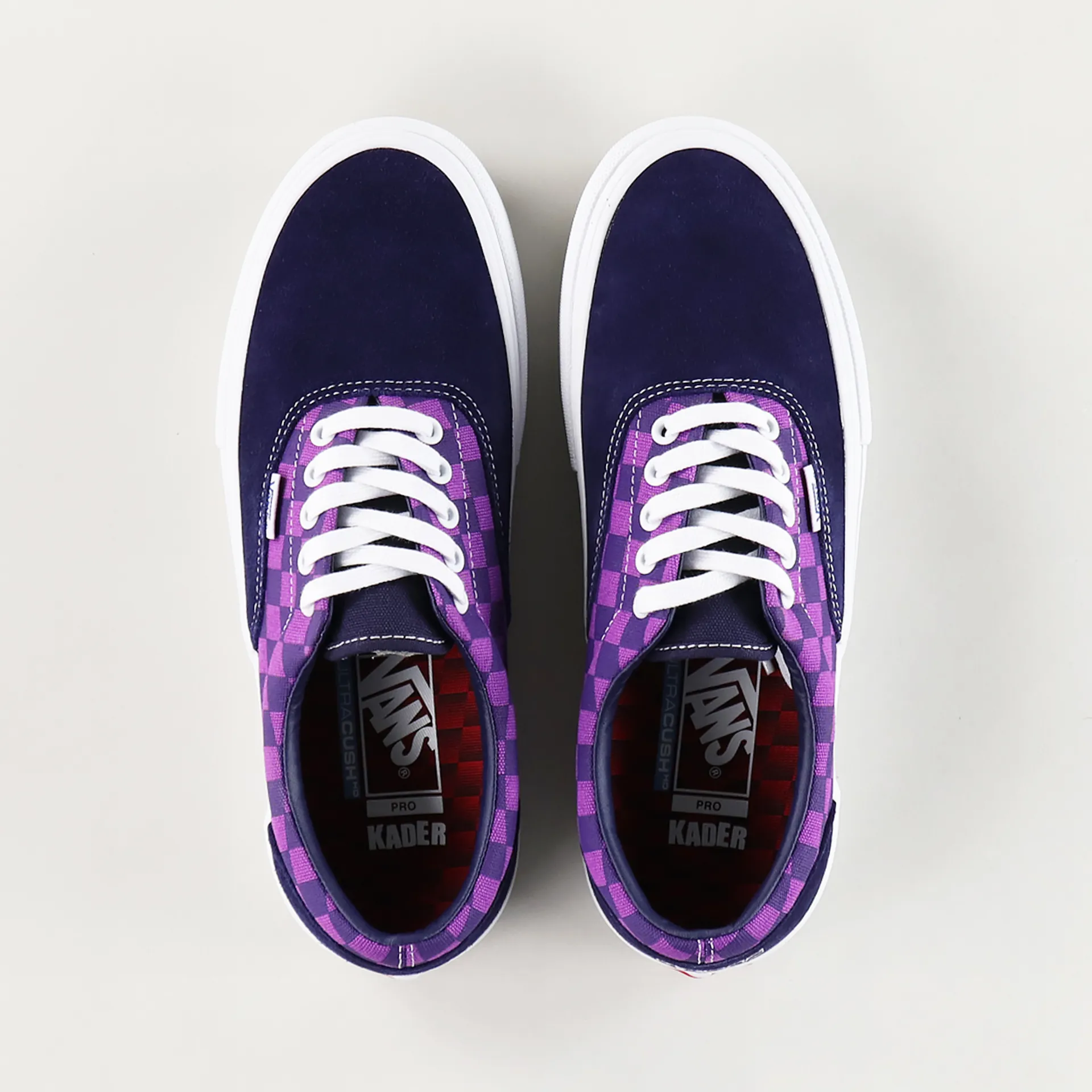 Vans x Baker Era Pro Kader Shoes Purple Checkerboard