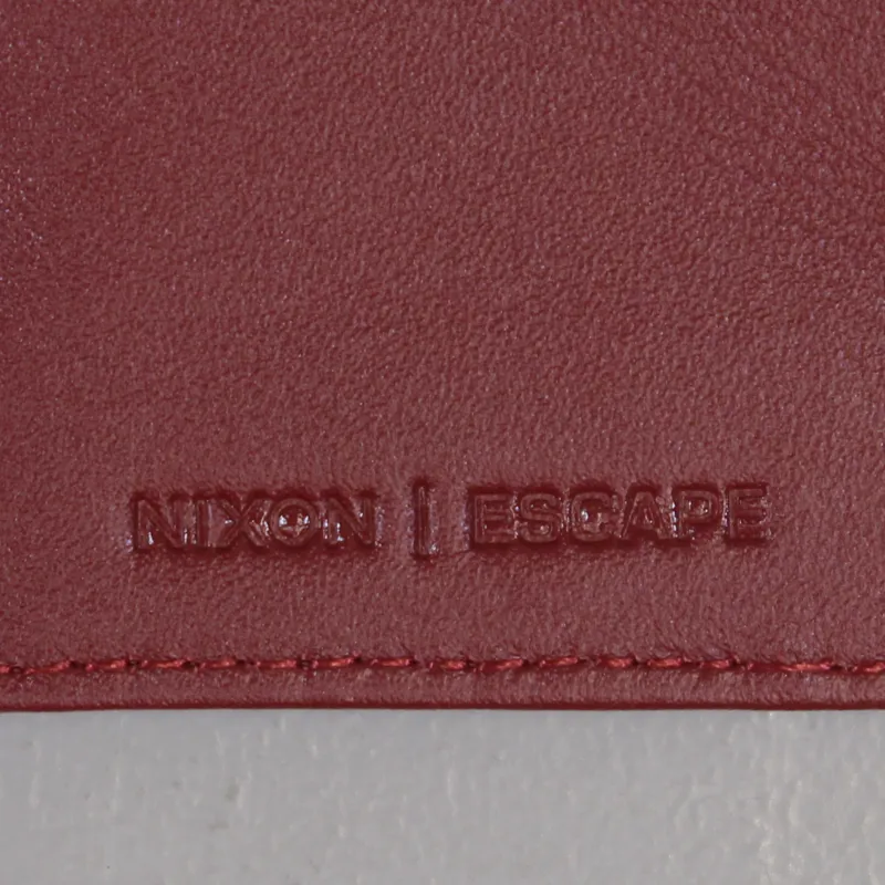 Nixon Escape Bi Fold Clip Perforated Wallet Red-3