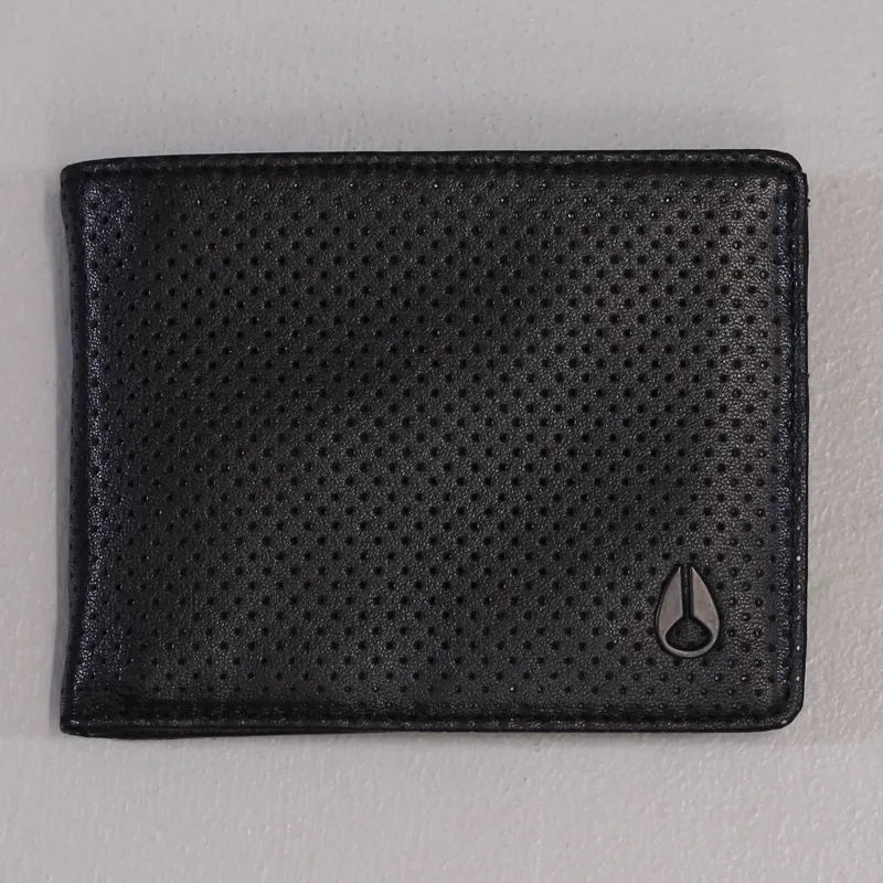 Nixon Escape Bi Fold Clip Perforated Wallet Black