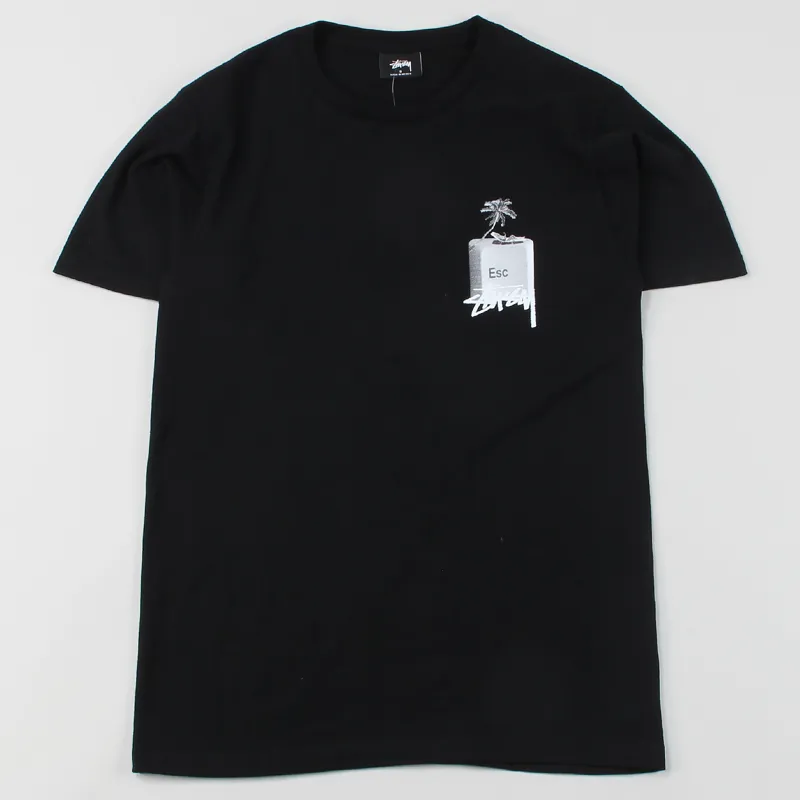 Stussy Mens Short Sleeved ESC Tee T Shirt Black