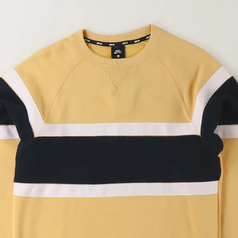 Nike SB Everett Crew Sweat Celestial Gold Dark Obsidian White-1