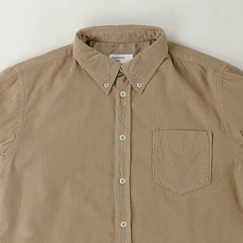 Universal Works Everyday Super Fine Cord Shirt Sand-1
