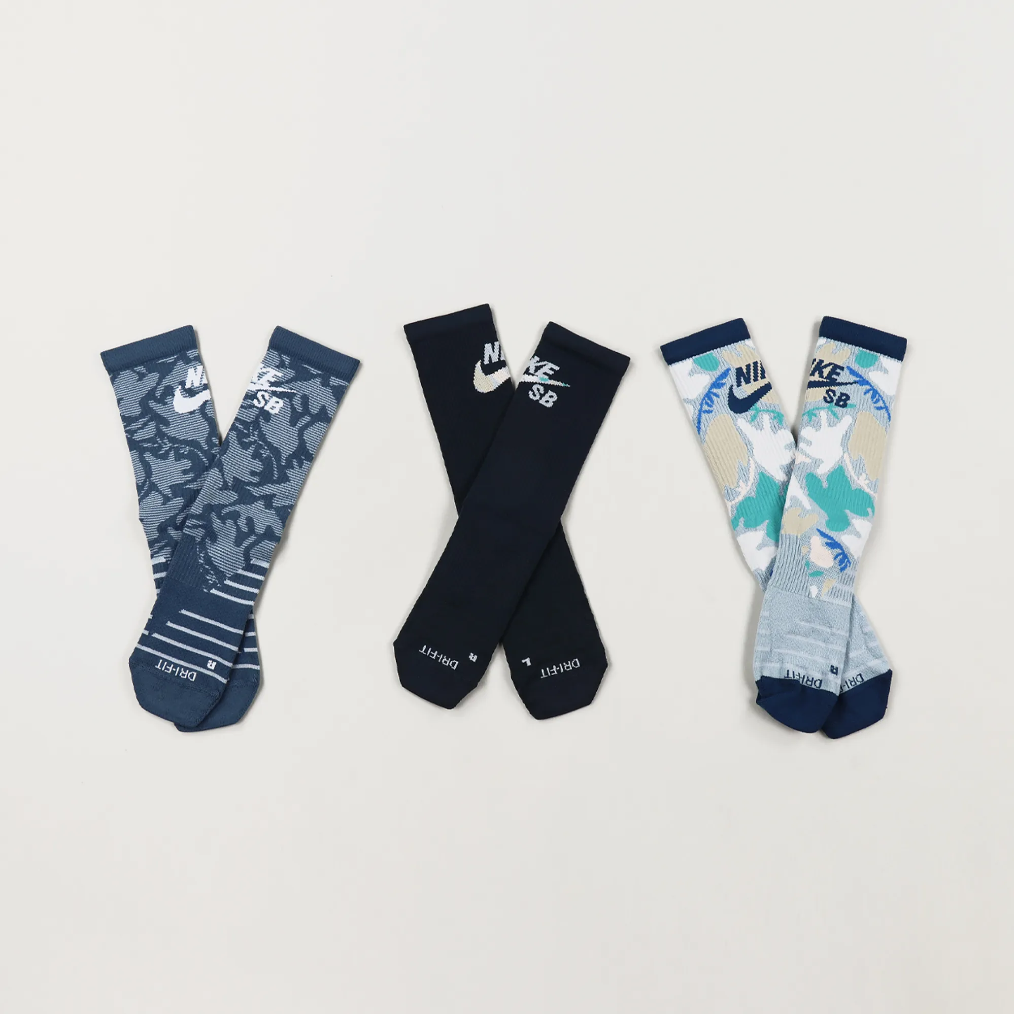 Nike SB Everyday Max Lightweight Crew Socks Pack Multi