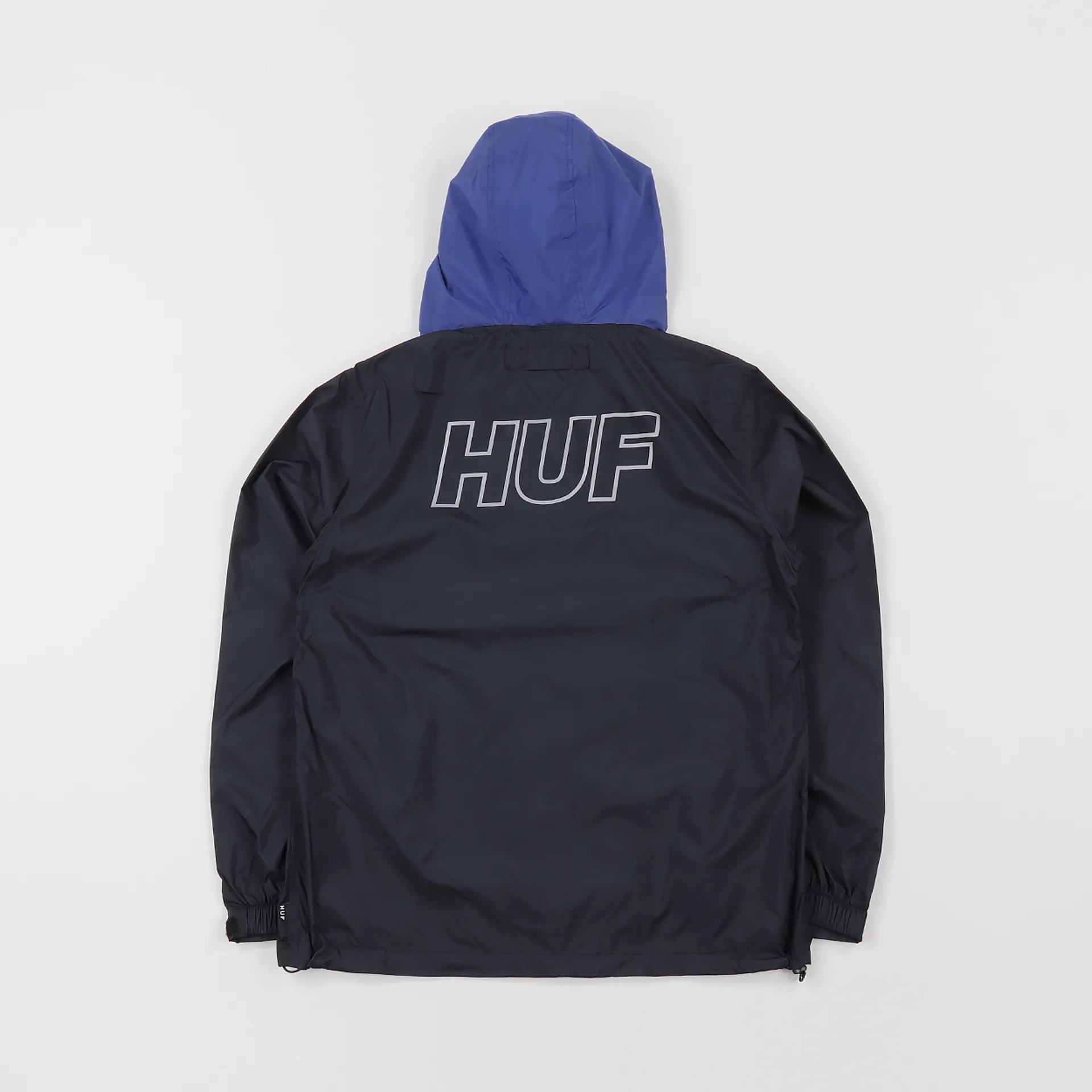 Huf Mens Skateboarding Streetwear Explorer Anorak Jacket Black