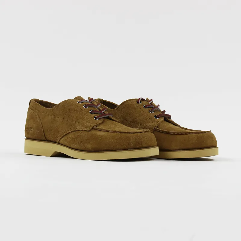 Sebago Campsides Fairheaven Suede Shoes Cuoio Red-3