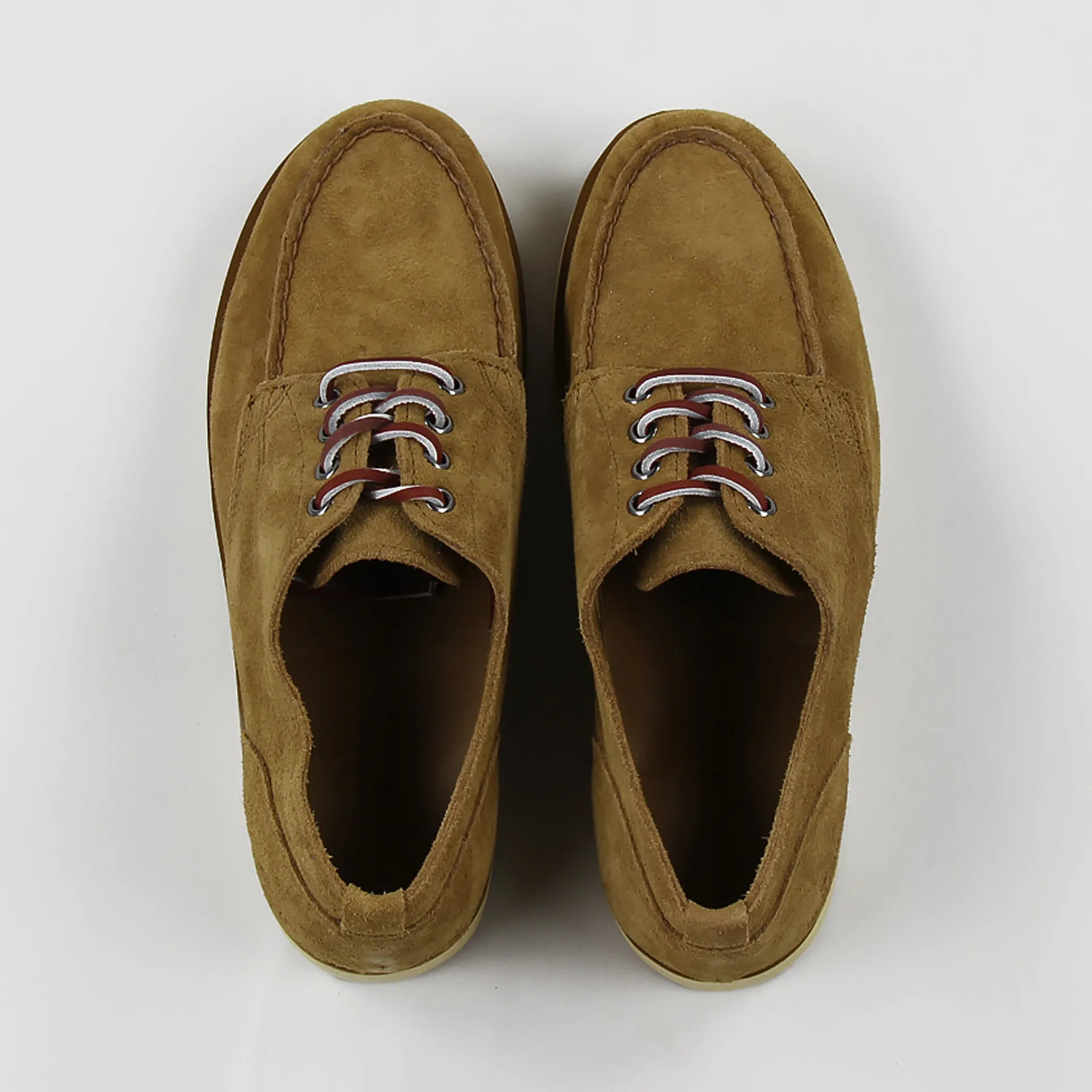 Sebago Campsides Fairheaven Suede Shoes Cuoio Red