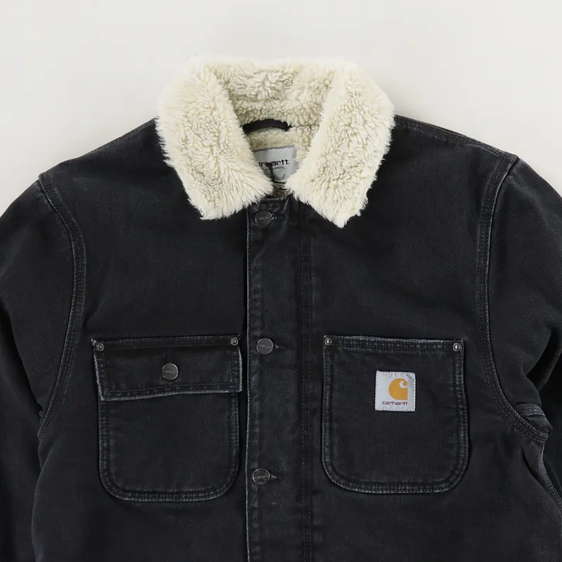 Carhartt WIP Fairmount Coat Black Stone Wash-2