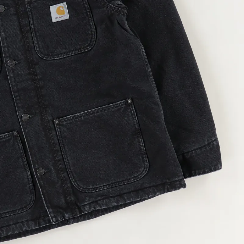Carhartt WIP Fairmount Coat Black Stone Wash-3