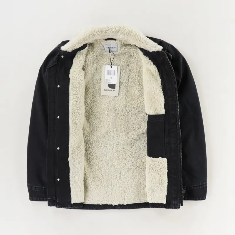 Carhartt WIP Fairmount Coat Black Stone Wash-1