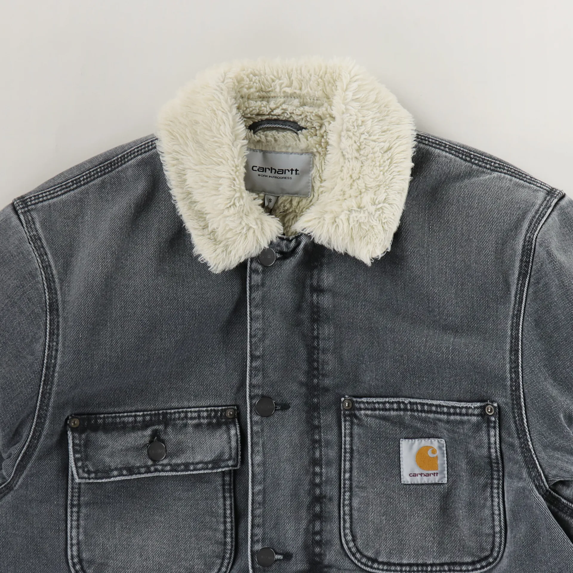 Carhartt WIP Fairmount Coat Black Worn Bleached