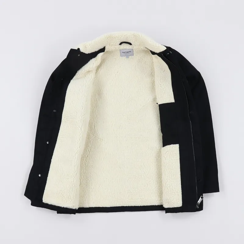 Carhartt WIP Mens Fairmount Sherpa Coat Winter Jacket Black