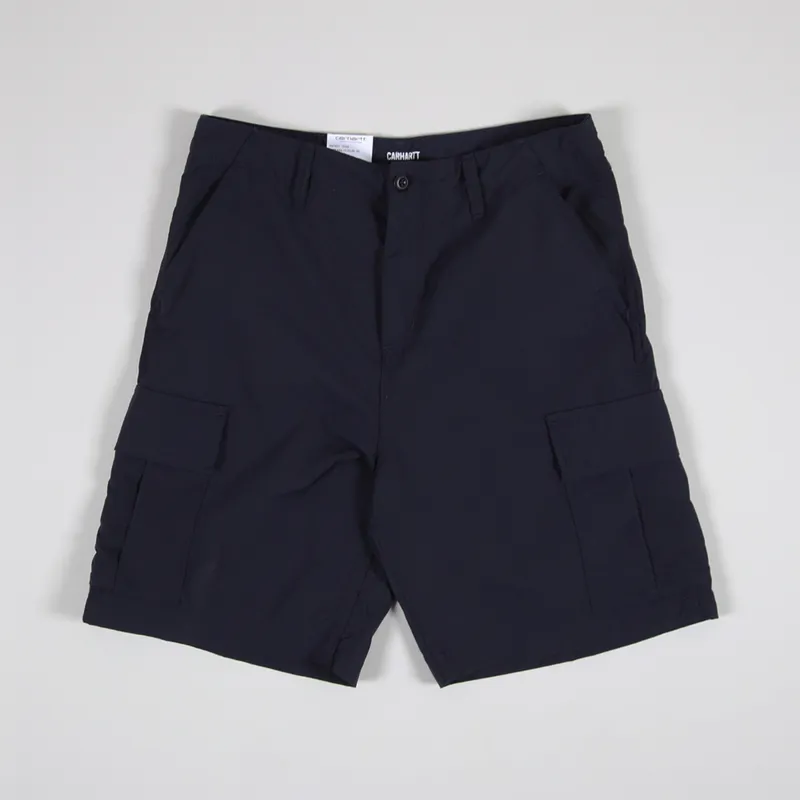 Carhartt WIP Mens Utility Field Cargo Shorts Dark Navy Blue