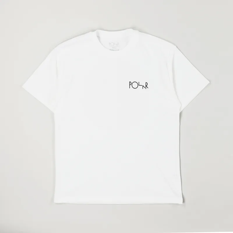 Polar Skate Co. Fill Logo T Shirt White Red-1