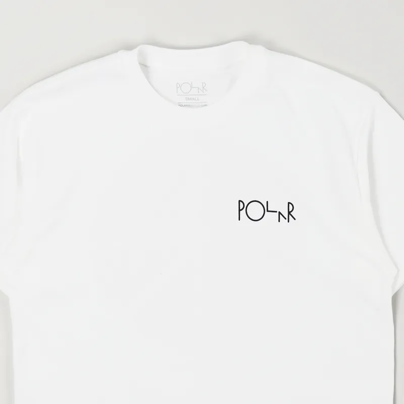Polar Skate Co. Fill Logo T Shirt White Red-2