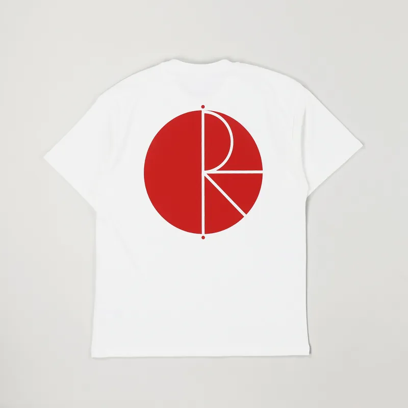Polar Skate Co. Fill Logo T Shirt White Red