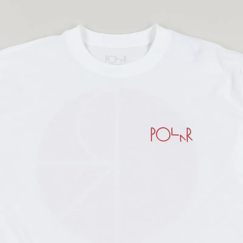 Polar Skate Co. Fill Logo T Shirt White Red-2