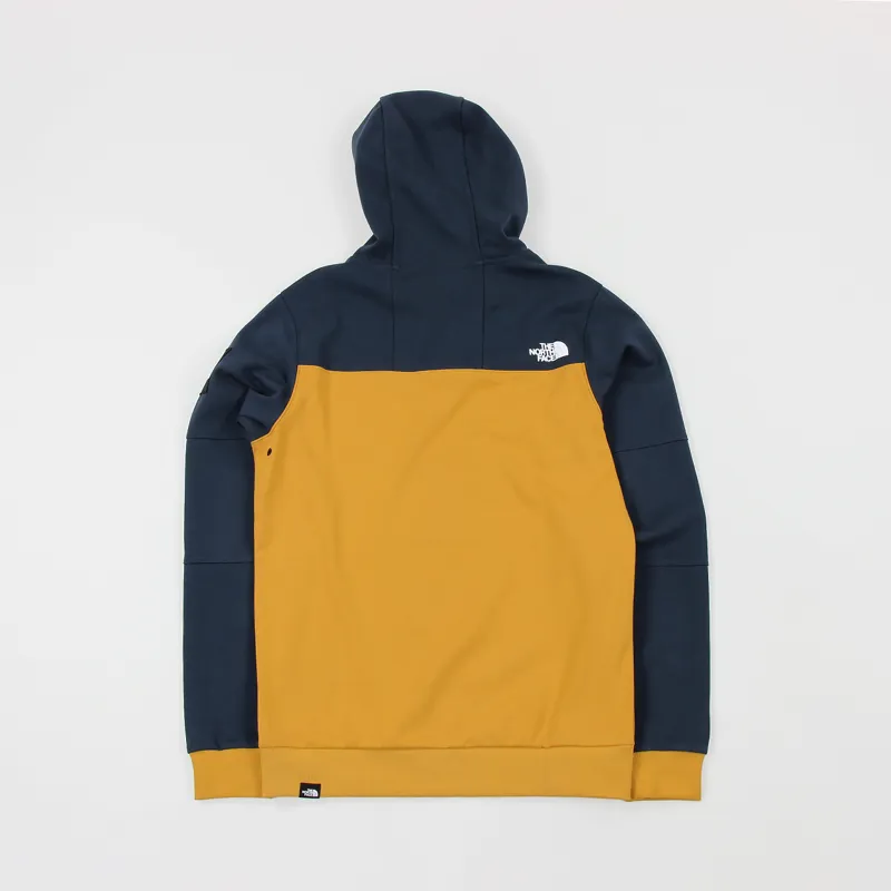 The North Face Fine Box Hoodie Citrine Yellow Urban Navy-3