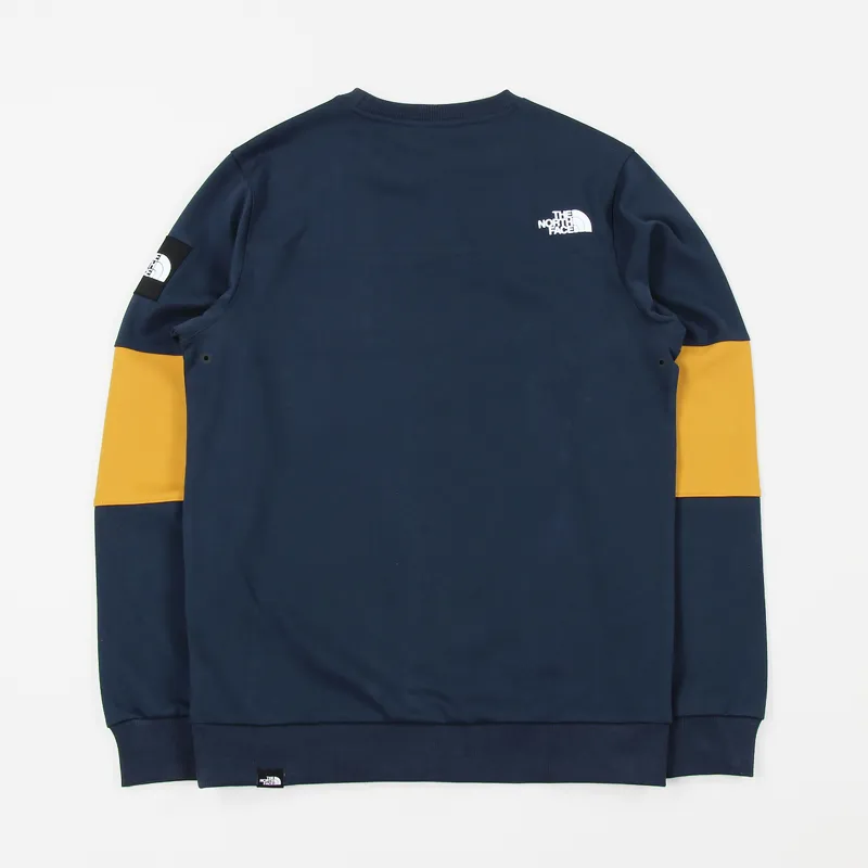 The North Face Black Label Fine Crew Light Sweater Urban Navy Yellow-3