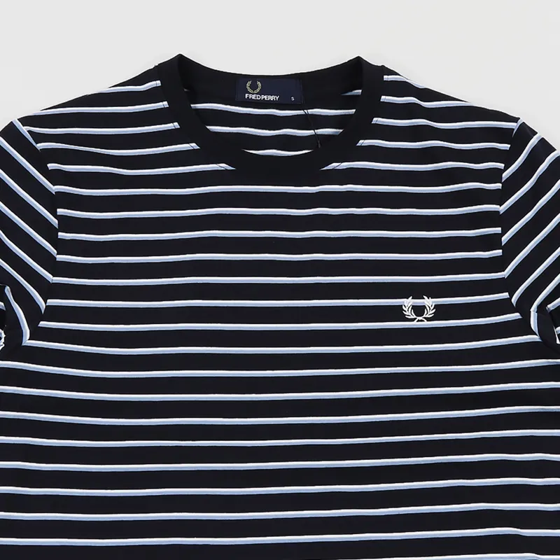 【FRED PERRY】 Pin Stripe T-Shirt ★ Navy Fred Perry Pinstripe T Shirt Navy | Mainline Menswear United