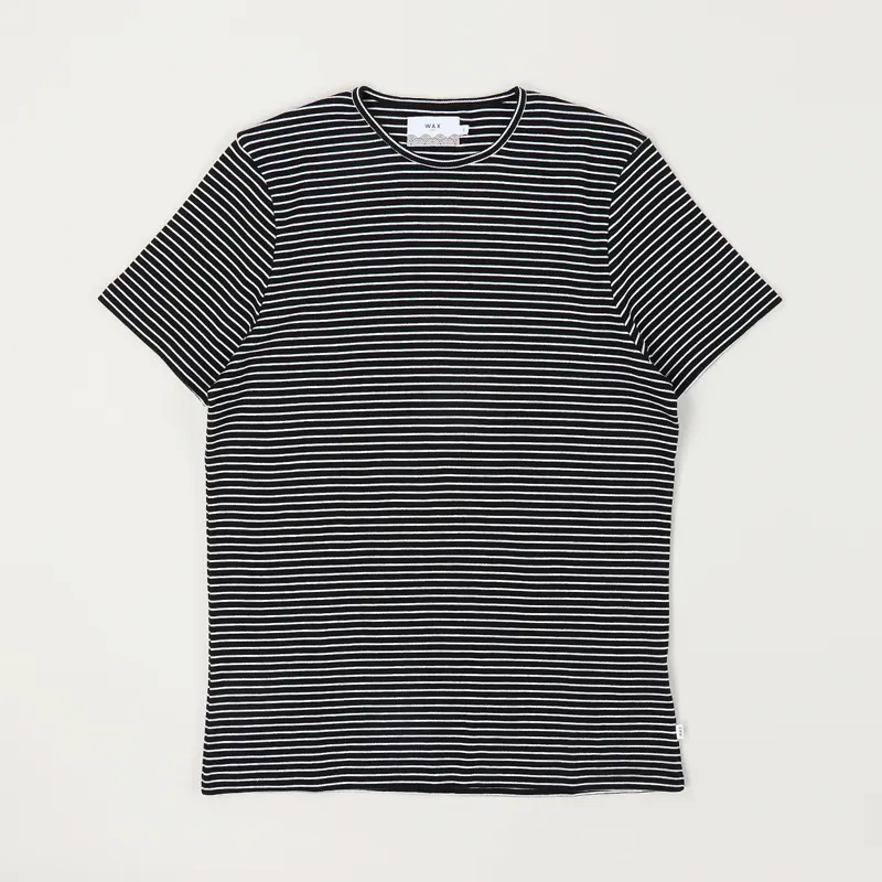 Wax London Finham T Shirt Black White Stripe