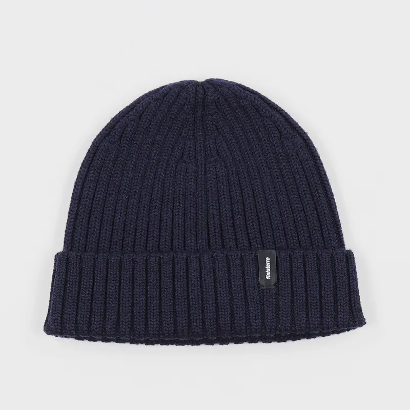 Finisterre Fisherman Merino Wool Beanie Navy