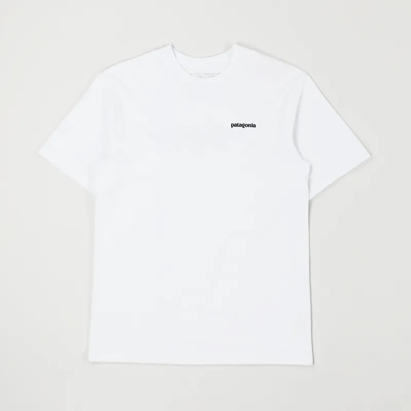 Patagonia Mens Fitz Roy Tarpon Responsibili Tee SS T Shirt White