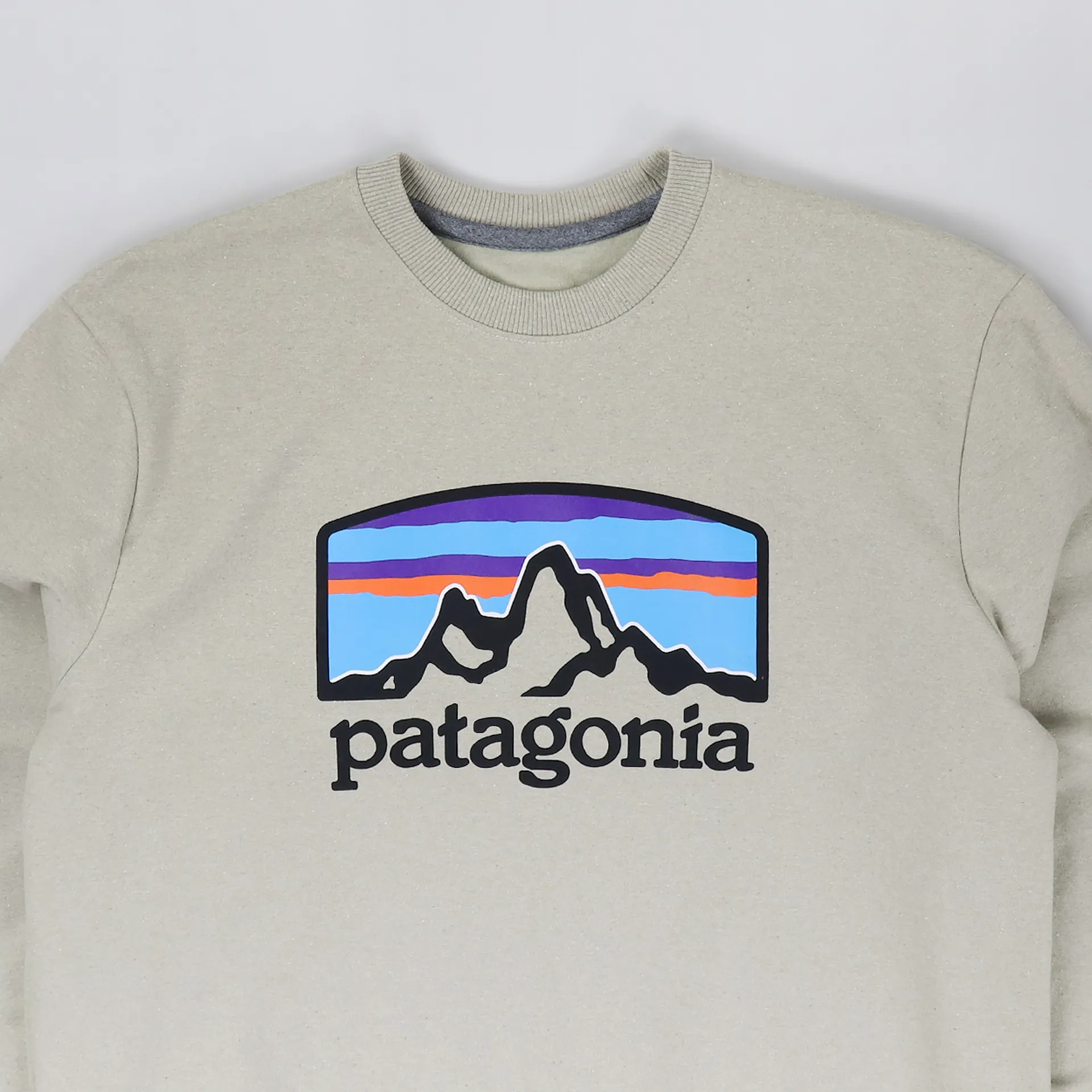 Patagonia Fitz Roy Horizon Uprisal Crew Neck Sweatshirt Pumice