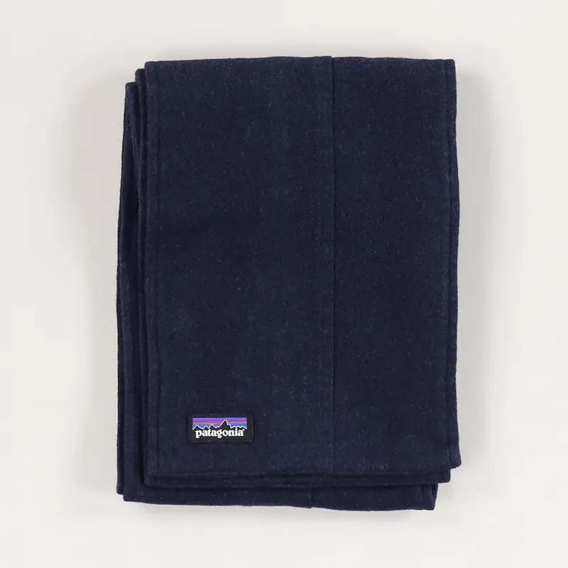 Patagonia Fjord Flannel Patchwork Scarf Navy Blue