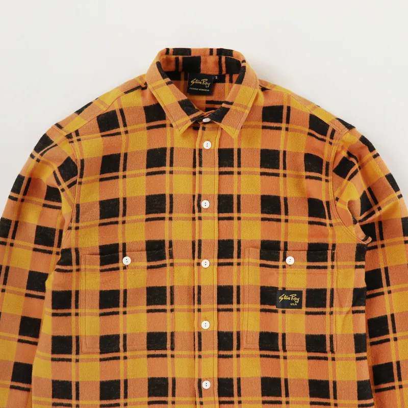Stan Ray Flannel Shirt Burnt Orange-2