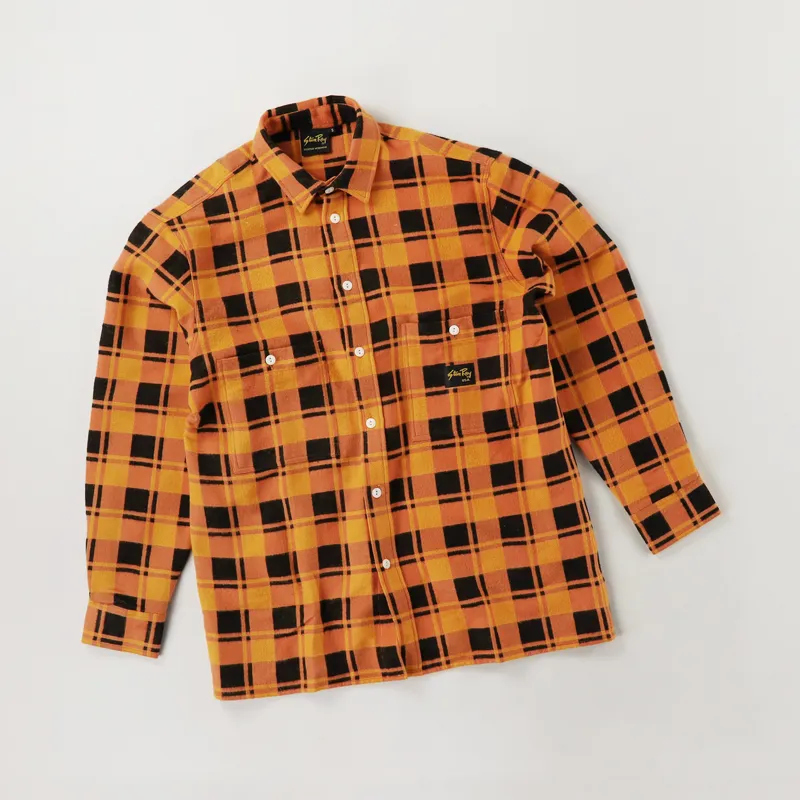 Stan Ray Flannel Shirt Burnt Orange-1