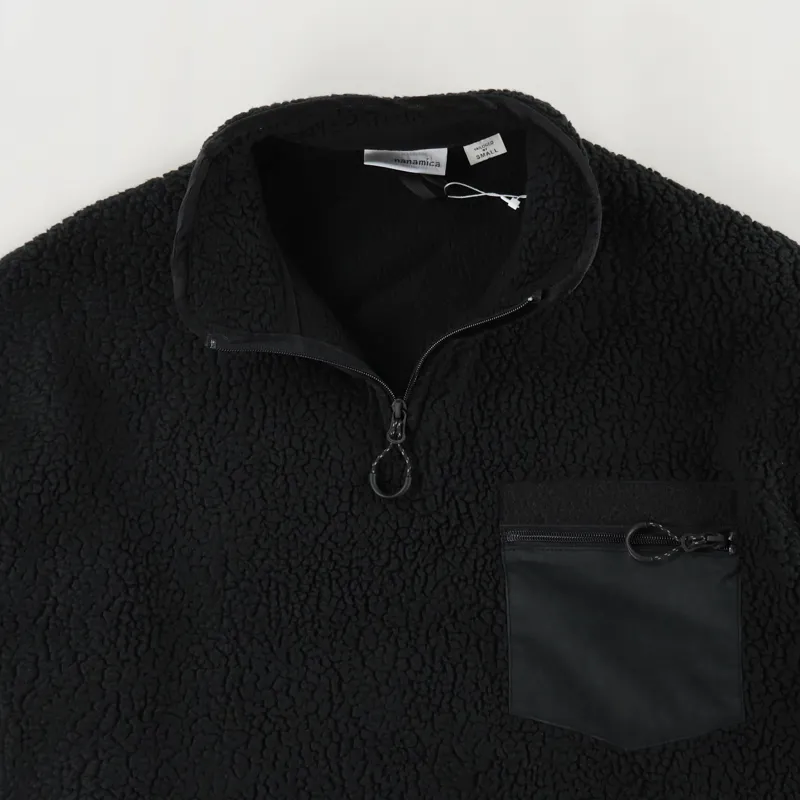 Nanamica Fleece Pullover Black-2