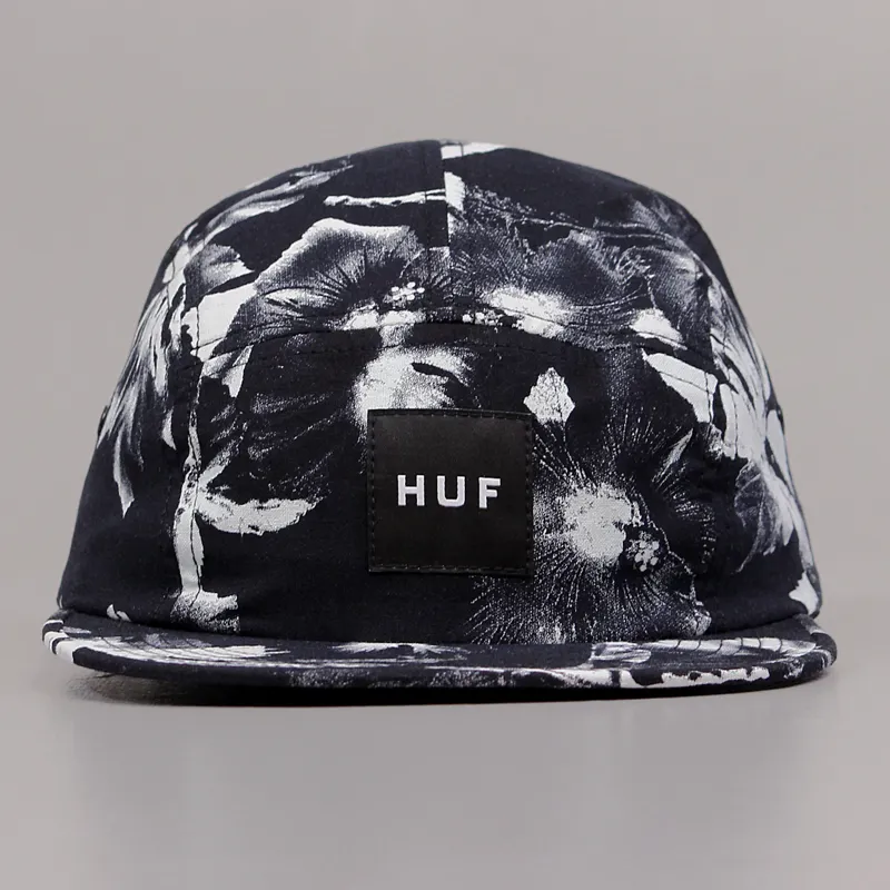 Huf Floral 5 Panel Volley Cap Black-1