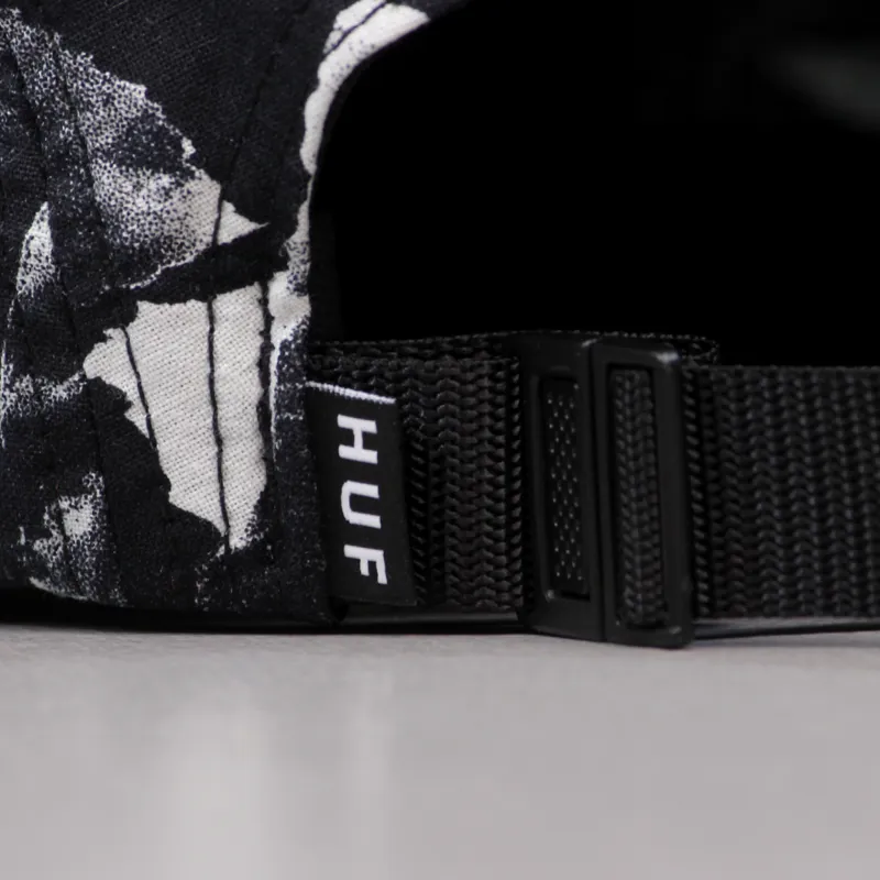 Huf Floral 5 Panel Volley Cap Black-5