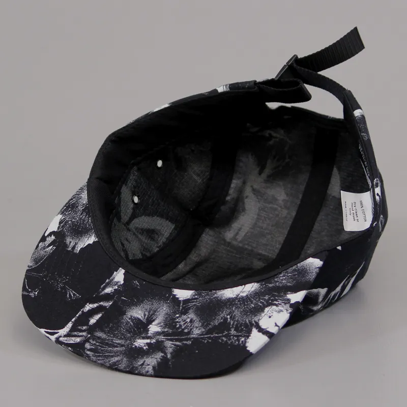 Huf Floral 5 Panel Volley Cap Black-6