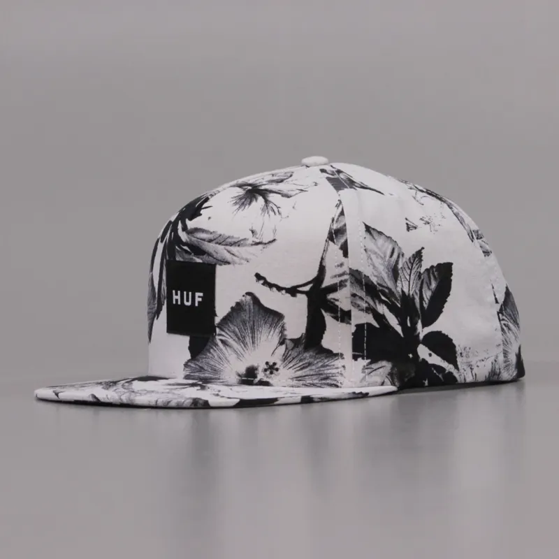 Huf Floral Box Logo Snapback White-3