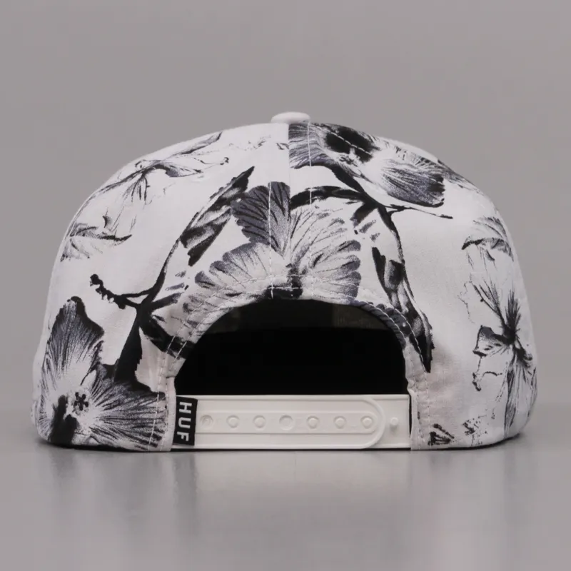 Huf Floral Box Logo Snapback White-4