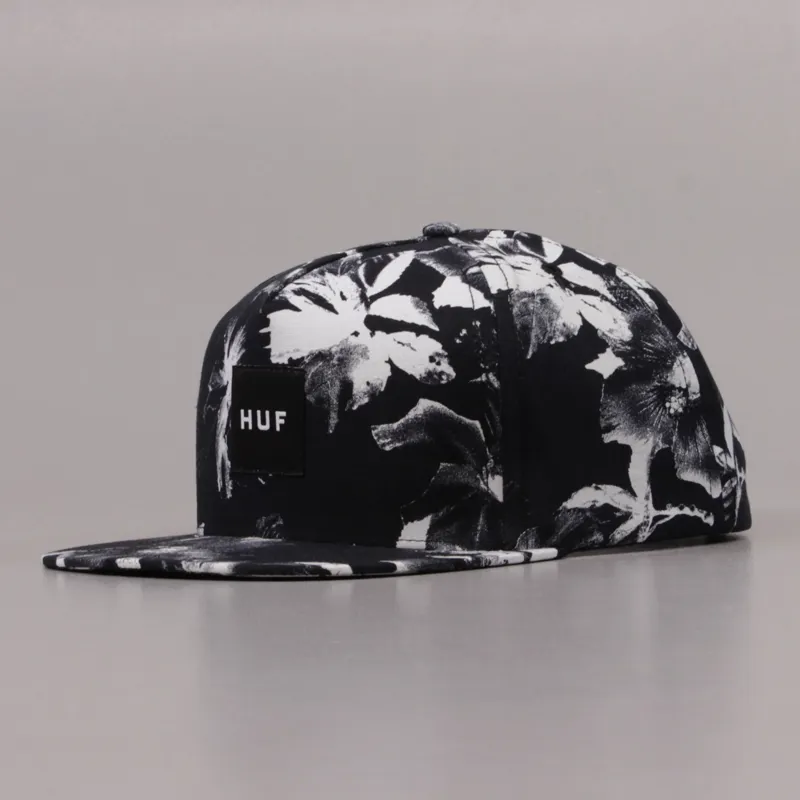 Huf Floral Box Logo Snapback Black-3
