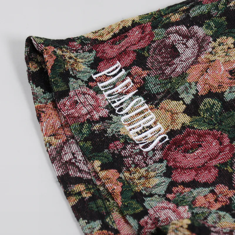 Pleasures Floral Woven Shorts Black-3